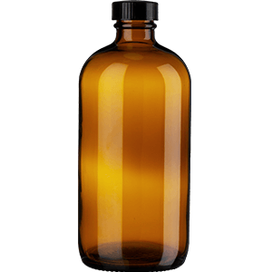 amber color glass bottle size 16 oz for refilling soap. Ideal for zero waste and refill home.