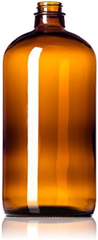 32 oz amber glass bottle is great for refilling on bulk hand soap, dish soap, laundry detergent and more. Ideal for zero waste lifestyle home.