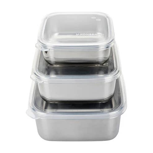 Square Nesting Stainless Steel Food Storage