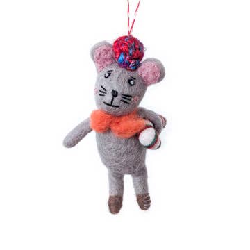 Wool Ornament Mouse