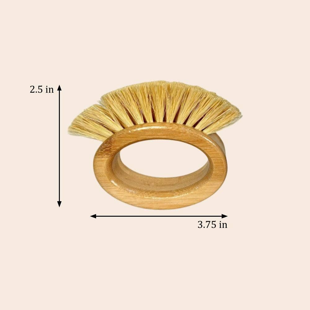 Bamboo Oval Vegetable Brush