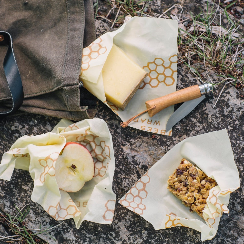 Bee's Wrap Reusable Beeswax Food Wrap – Honeycomb Print