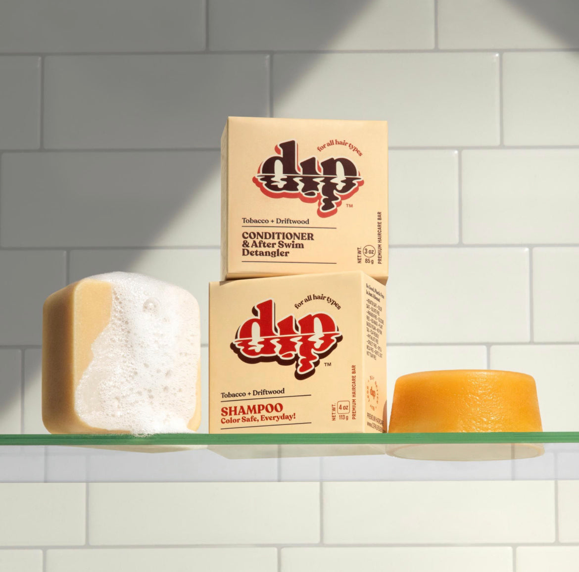 Dip shampoo and conditioner bars — plastic-free, sustainable haircare