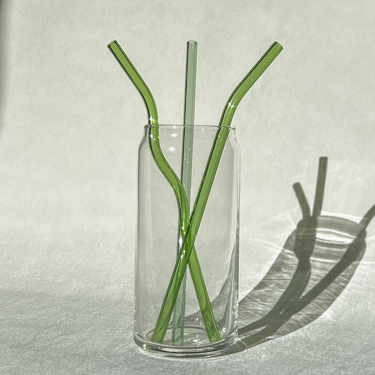 Wavy Glass Straw | Green