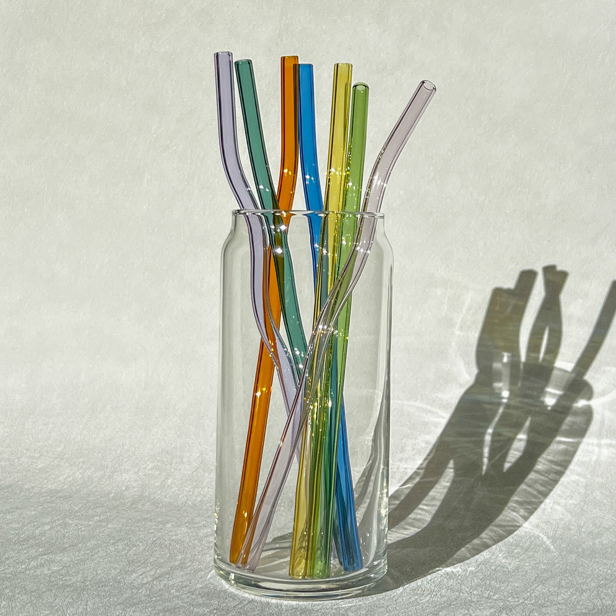 Wavy Glass Straw | Blue