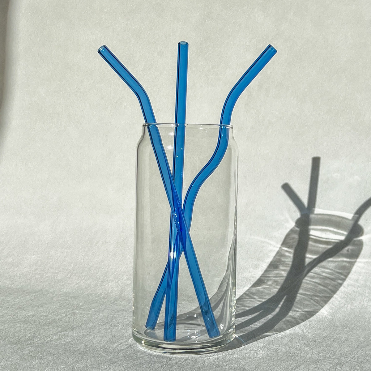 Wavy Glass Straw | Blue