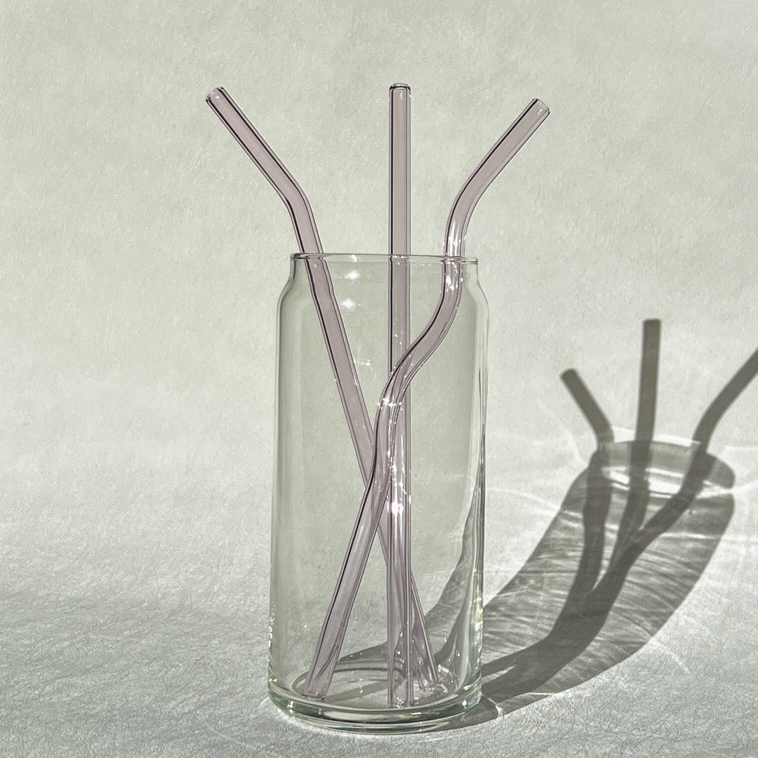 Wavy Glass Straw | Pink