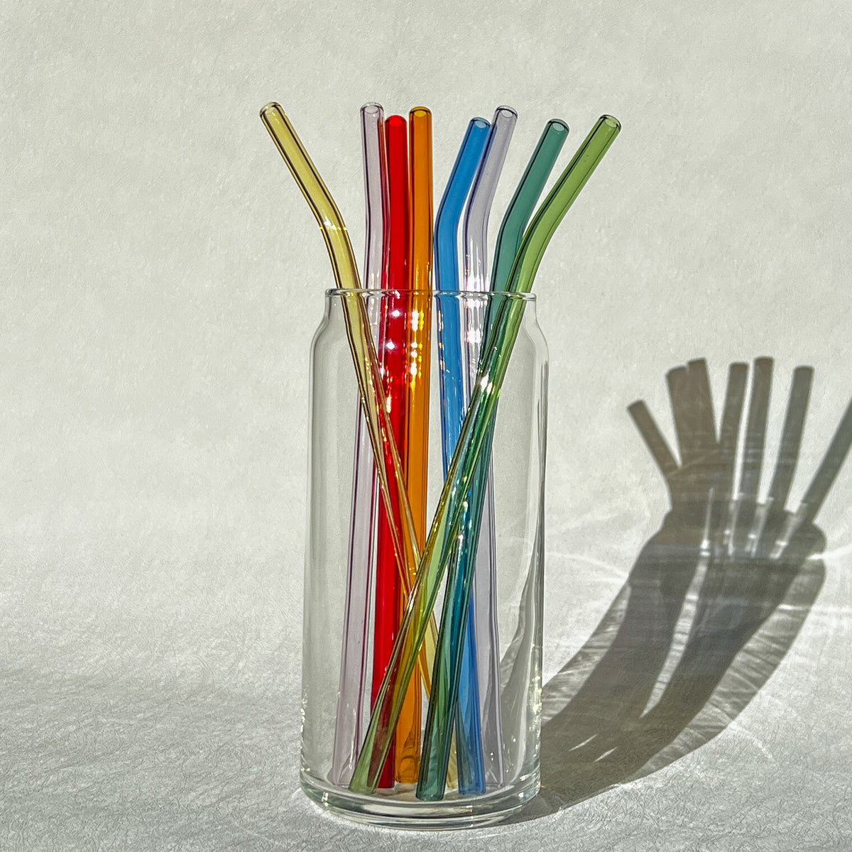Bent Glass Straw | Yellow