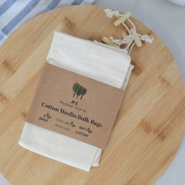 Cotton Muslin Bulk Shopping Bags 3-Pack