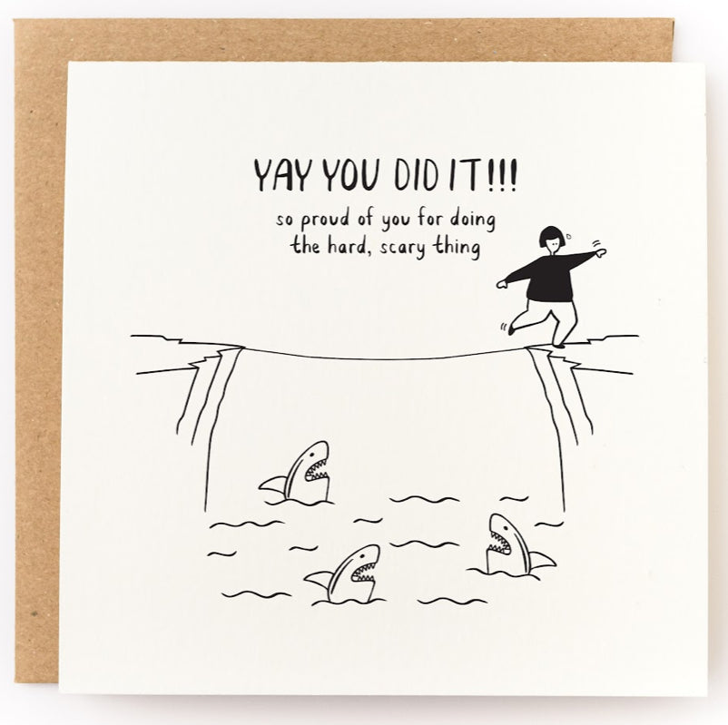 CONGRATS | Did Hard Scary Thing Greeting Card