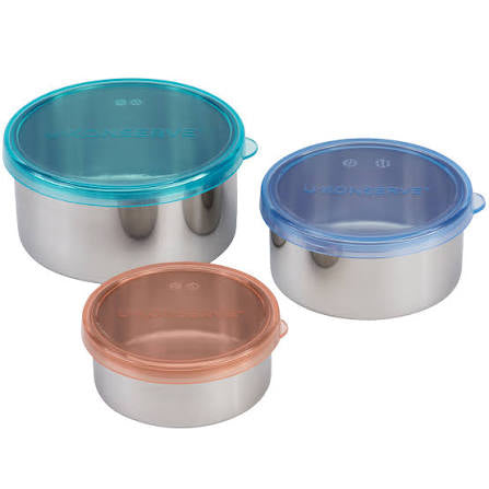 Round Stainless Steel Nesting Food Storage Trio