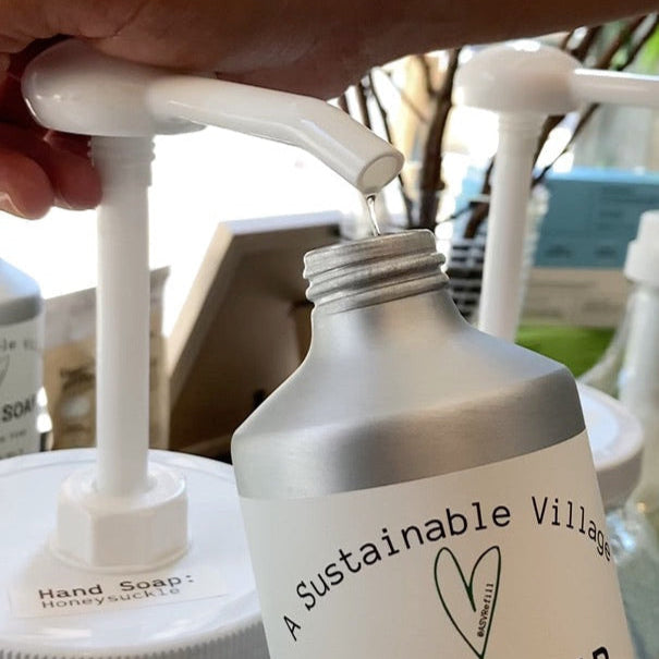 Refill Hand Soap in Aluminum bottle; zero waste, plastic-free soap