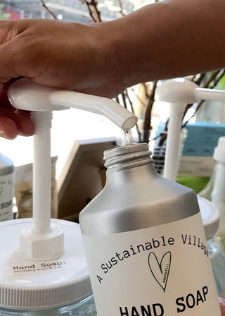 Refill Hand Soap in Aluminum bottle; zero waste, plastic-free soap