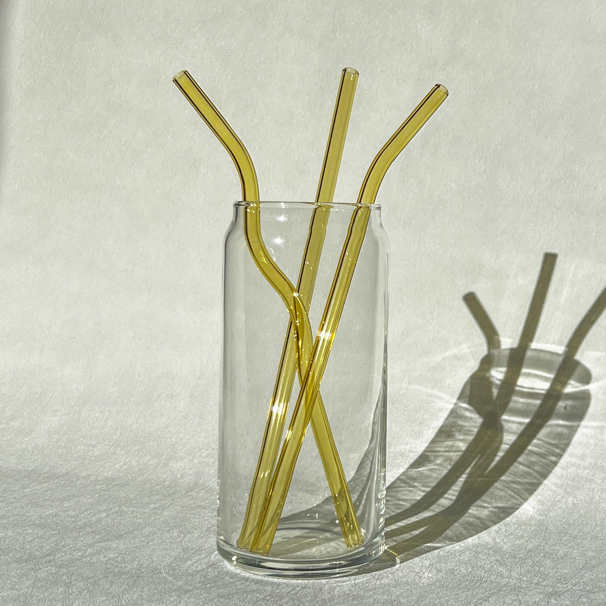 Bent Glass Straw | Yellow