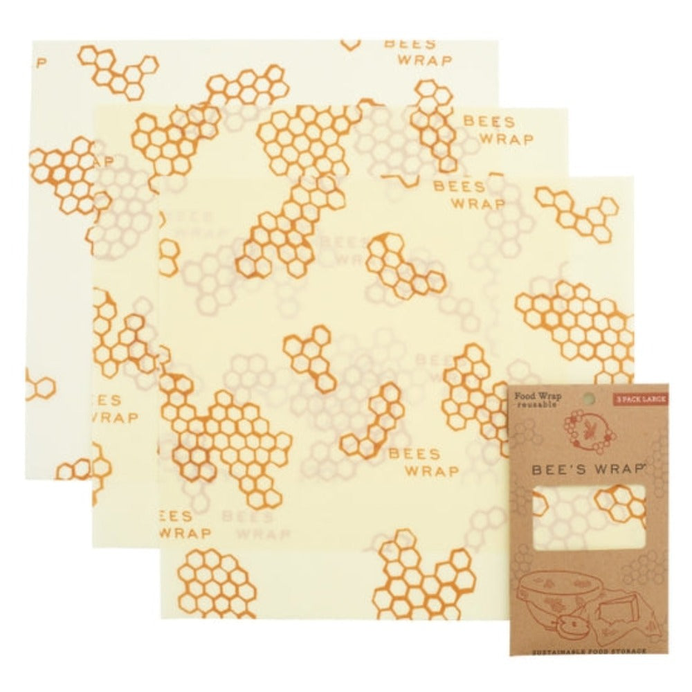 Bee's Wrap Reusable Beeswax Food Wrap – Honeycomb Print
