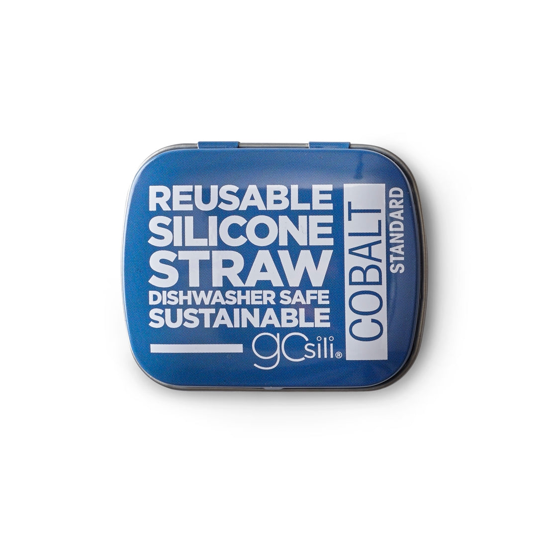 plastic free silicone straw in tin